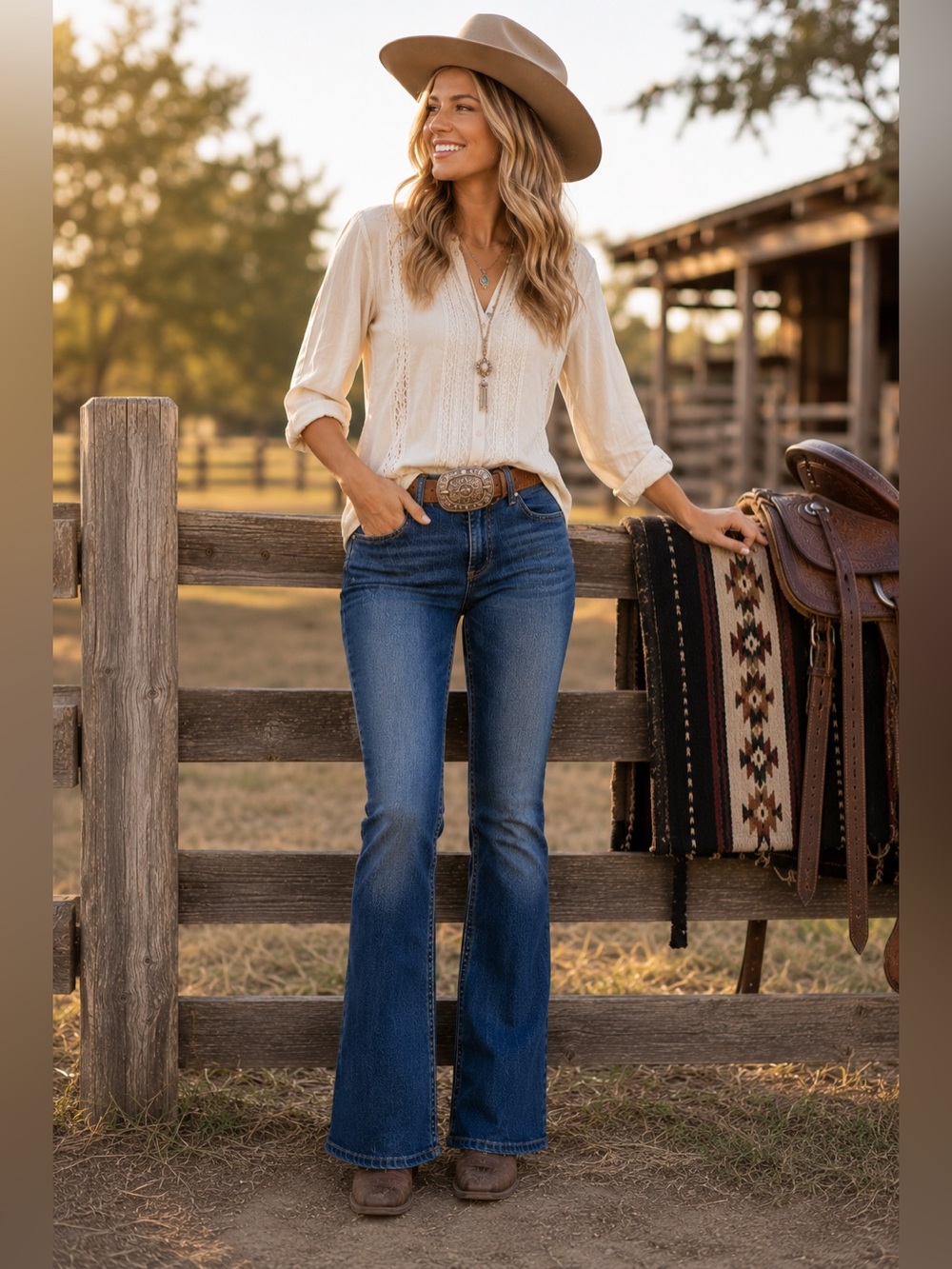 🤠 Boutique Wrangler Shiloh Bootcut Jeans | No Gap Waistband | 30x34 | Gently Use